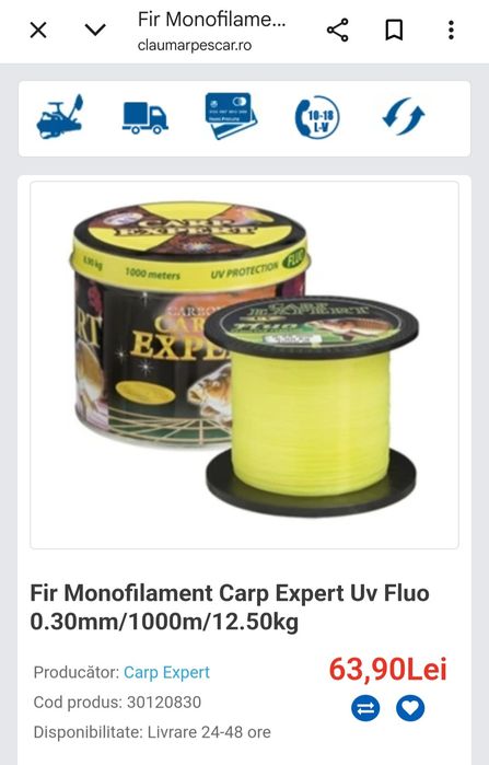 Vând Mulinetă FL cu 300m fir pe tambur.