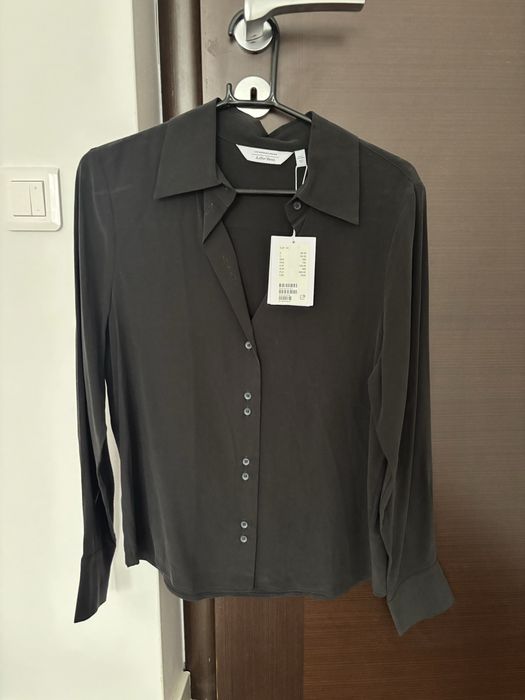 Нова черна копринена риза от & Other Stories