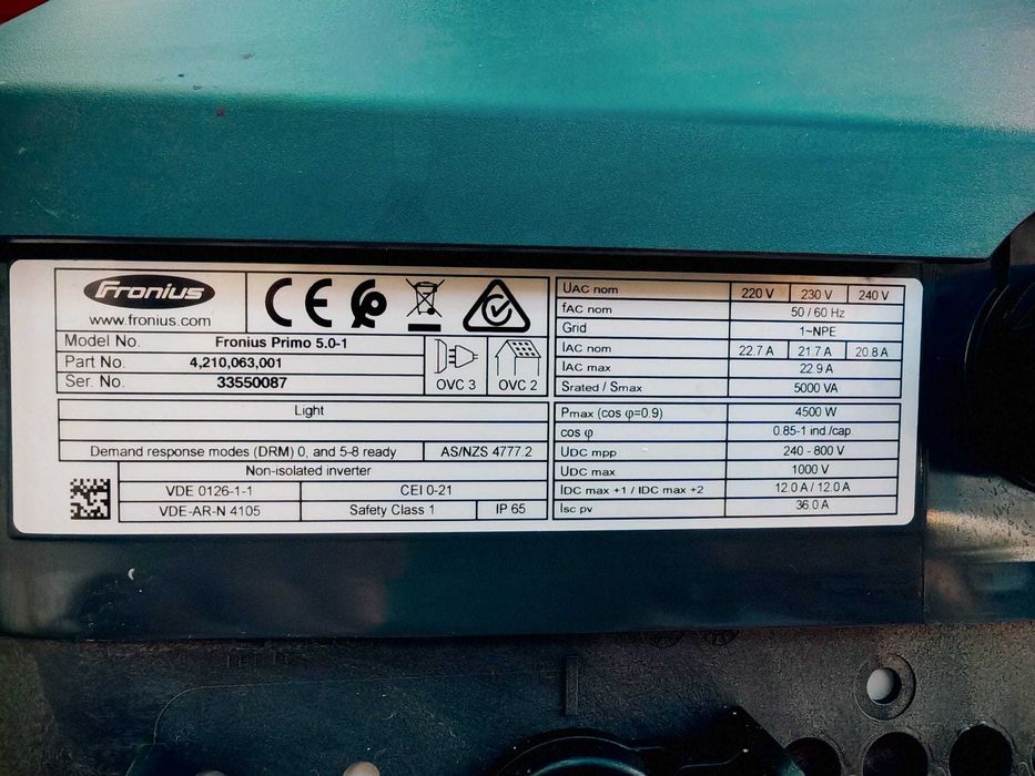Invertor Fronius Prima 5 kw Fotovoltaice