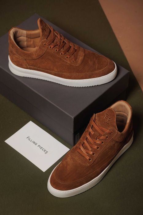 Filling Pieces Low Top Perforated Organic Brown 42