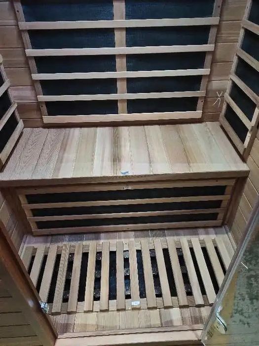 Двуместна Инфрачервена САУНА от червен кедър с bluetooth 2kW йонизатор