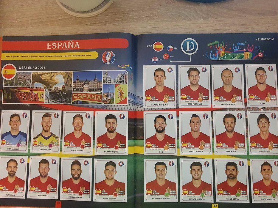 Album Euro 2016 Panini, complet.
