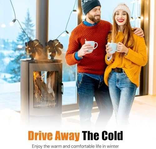 Нов Енергоспестяващ Вентилатор за Печка на дърва камина Тих Ефективен