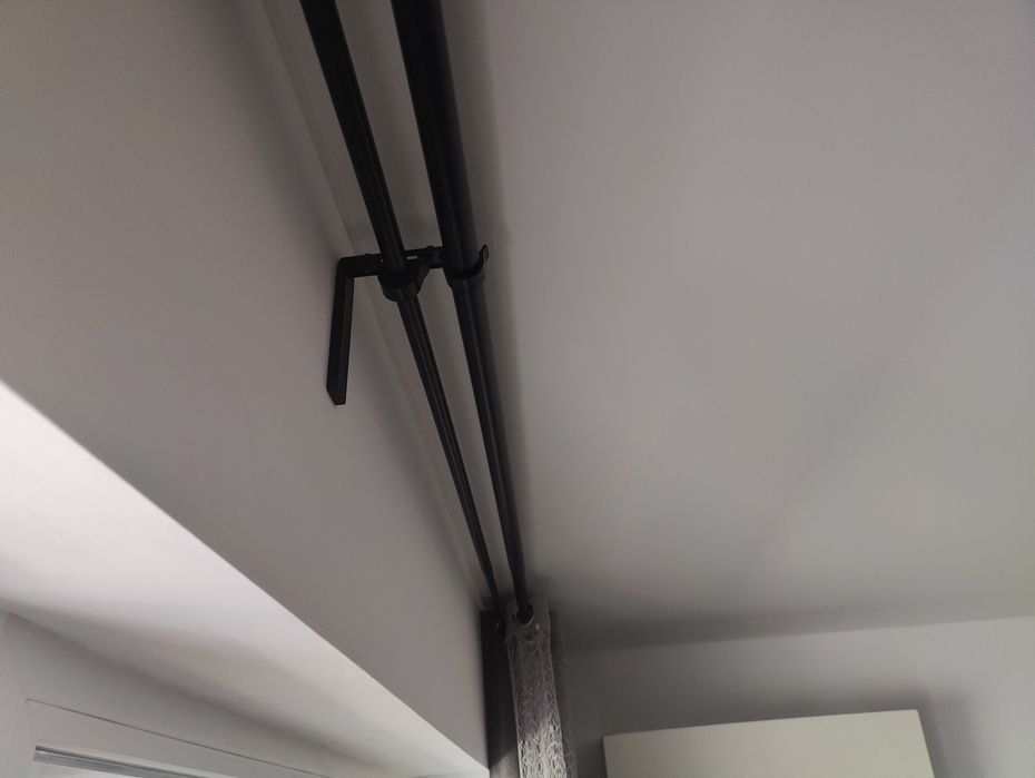 Galerie dublă metalică perdea și draperie - Negru Mat (ikea)