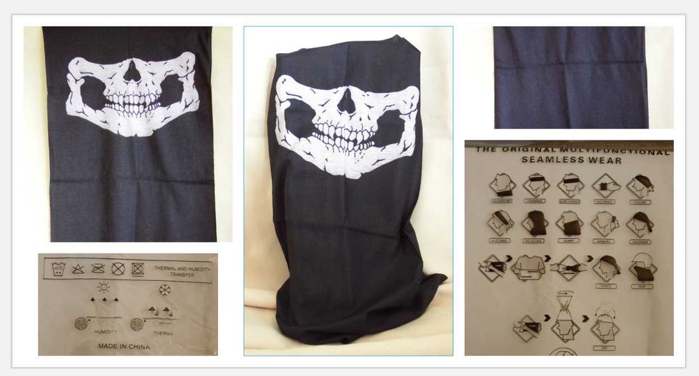 Многофункционално черно шалче