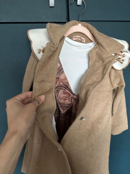 Детско есенно /пролетно палтенце +рокличка 104см