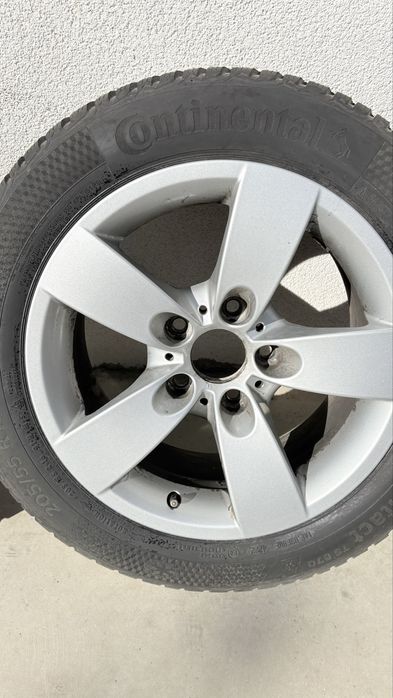 Roti BMW E90 Seria 3 Styling 242 R16 205/55/R16,cu Anvelope Iarna Continenental WinterContact impecabile