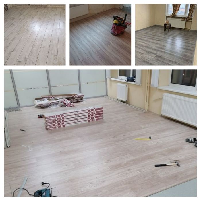 Укладка ламината, выравнивание полов