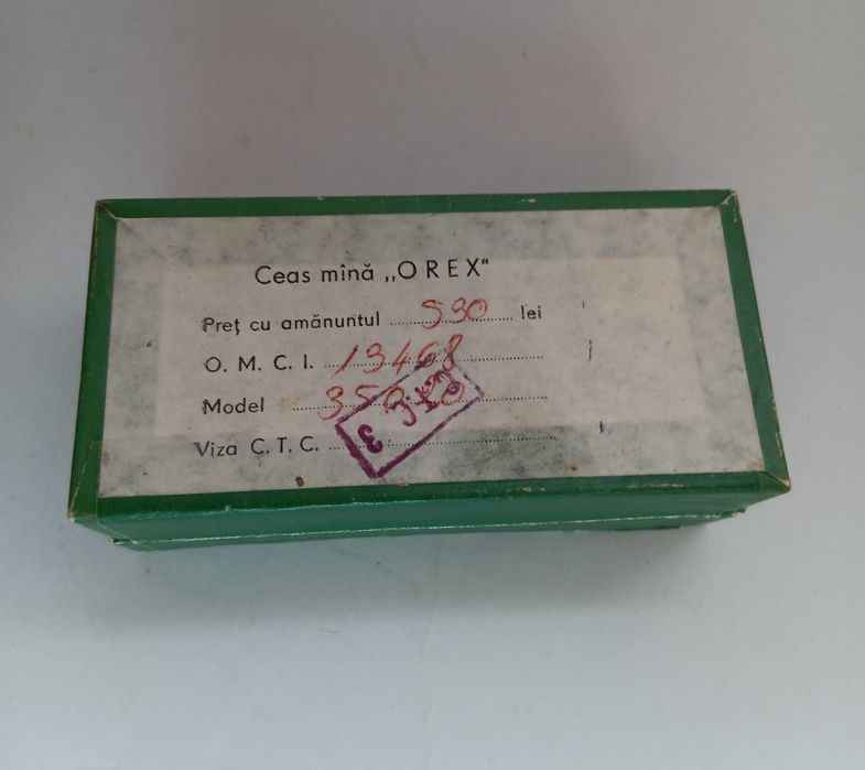 cutie pentru ceas vechi Orex, Romanesc,perioada Comunista RSR,colectie
