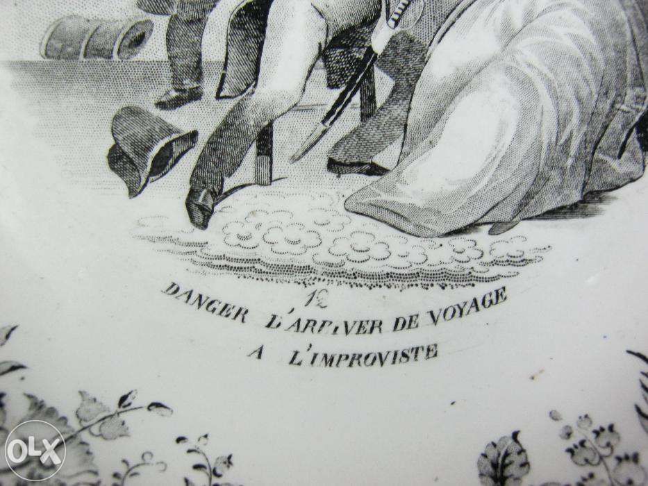 Farfurie veche,cca1840.Portelan MONTEREAU!