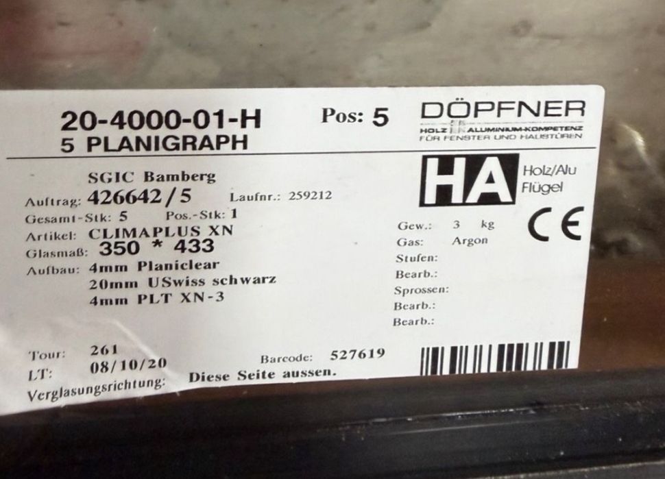 FEREASTRA CASA  LEMN ALU TRIPAN  Dopfner Germania 5 buc  Nou