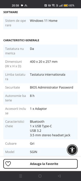 Laptop 17,3 inch aproape nou