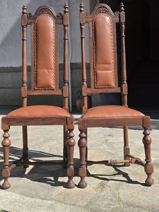 Два комплекта 4 бр  старинни рицарски столове