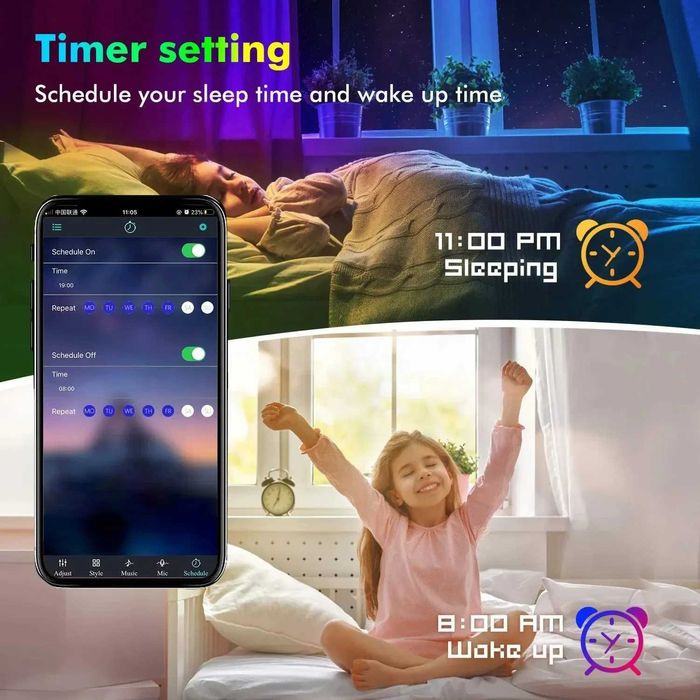 Banda LED RGB color, USB, 5V, smart, bluetooth, 5 metri, 150 leduri