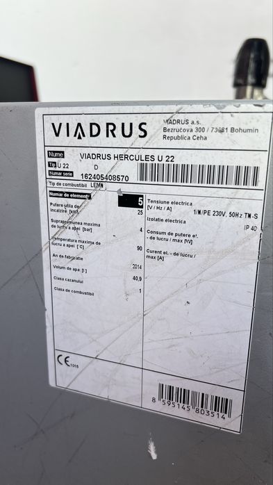 Centrala Viadrus Hercules U 22 ,fonta 4 elementi