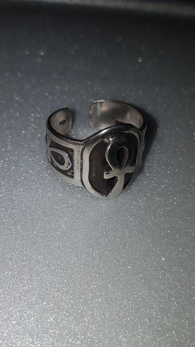 Superb inel ghiul argint masiv 925 Egiptean,crucea ankh,poansonat,