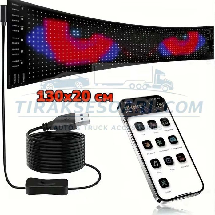 Диодни Очи за Камиони Бусове Коли LED Очи с приложение и 1000 анимации