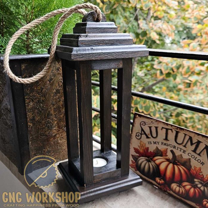 Декоративен фенер от масивна дървесина