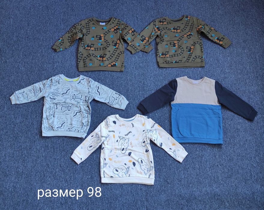 Дрехи за момче, размер 98см и 104см , блузи, панталони, детско яке