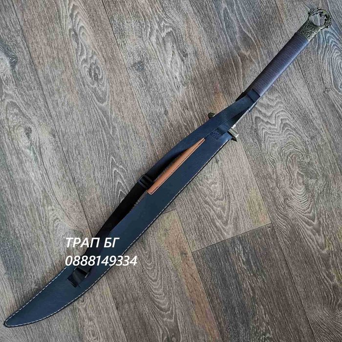 Остър и масивен меч за две ръце Shuangshou Jian става и за Мачете