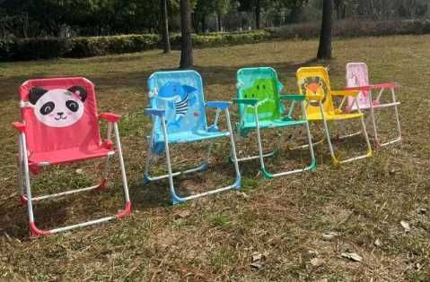 Детски Стол с чадър Розов, Син, Зелен, Жълт с Животни