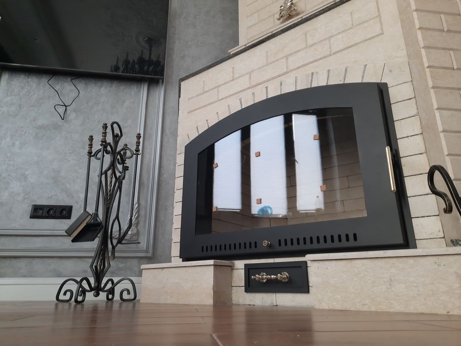 Дверь для камина с огнеупорным  стеклом,каминные аксессуары,камин