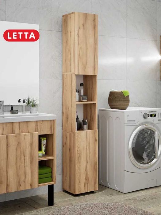 Шкаф-пенал для ванной комнаты — стильный, компактный и функциональный!