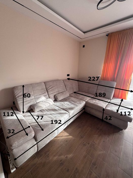 Диван - функция сън, ракла, подвижни облегалки