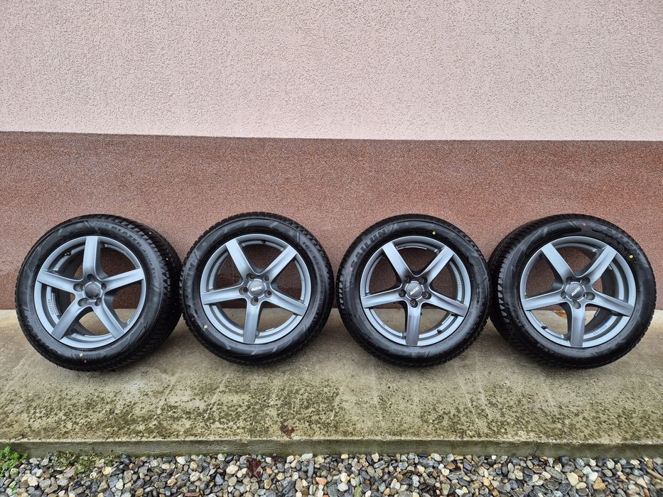 Jante Alutec R17 5x112 cu anvelope iarna ca Noi 225/55R17