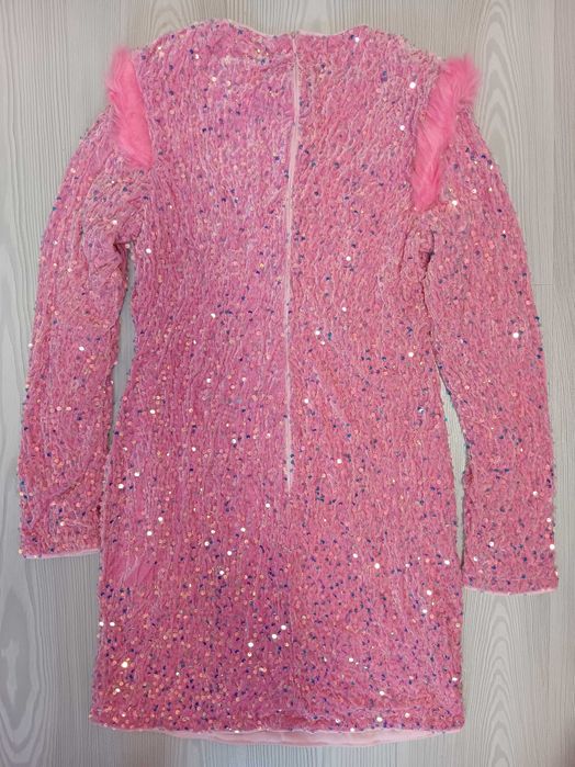 Розова Рокля с паети мама и дете