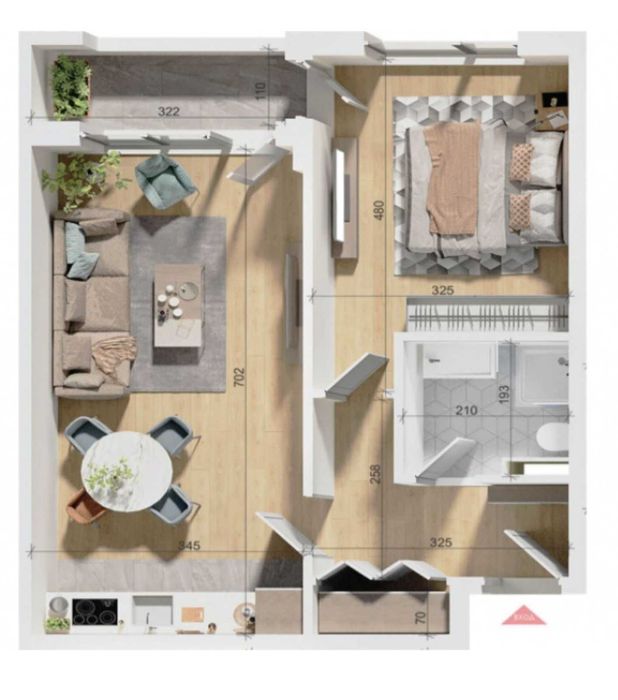 Продава се Двустаен апартамент в Пловдив, Тракия - 75 кв.м за 1440 €/кв.м - Снимка #2