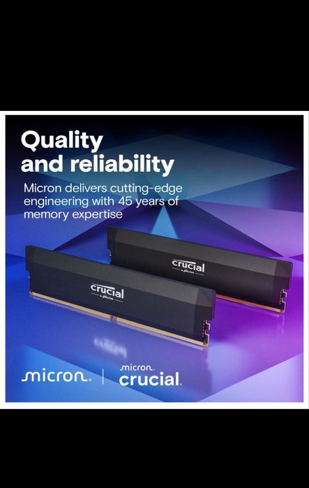 Crucial Pro DDR5 64GB RAM Kit 2x32GB 6400MHz Memori