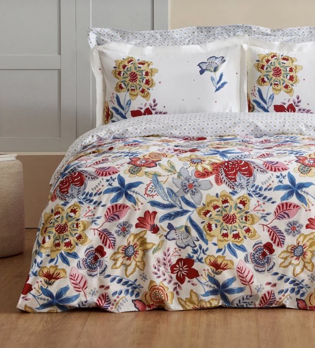 Set lenjerie de pat pentru doua persoane 100% bumbac.