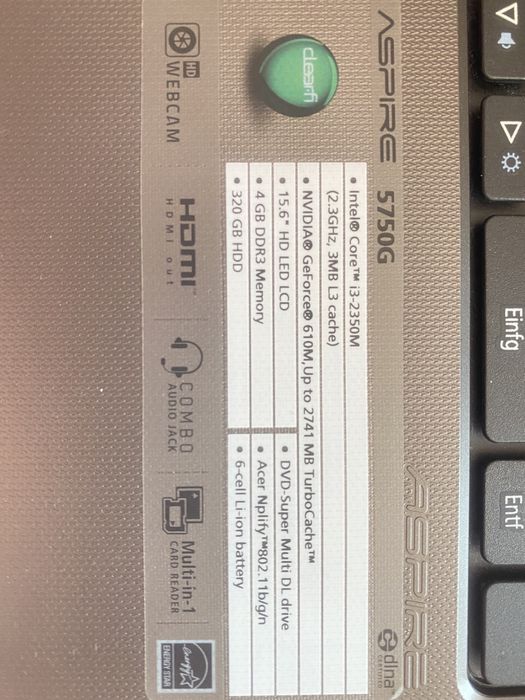 Лаптоп Acer Aspire 5750G