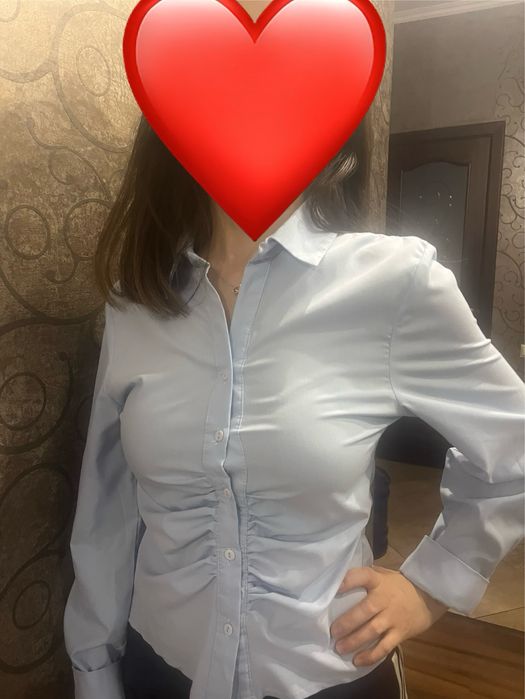 Рубашка голубая, размер 42-44