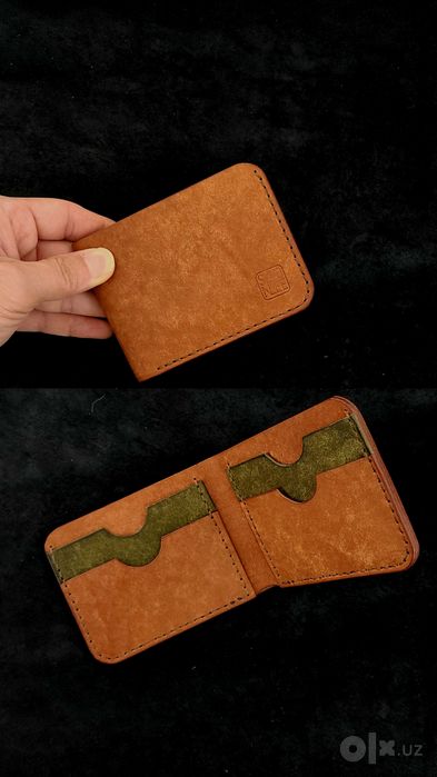 PUEBLO bifold Italian leather cardholder