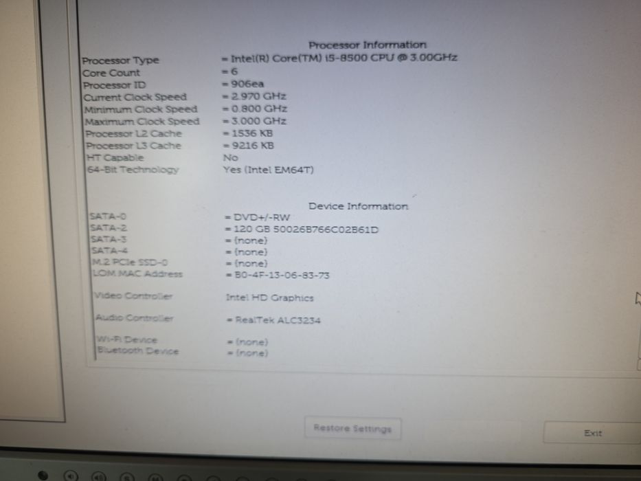 PC SFF Dell Optiplex XE3 i5-8500 16 GB DDR4 120GB SSD Sata3 Stare Buna