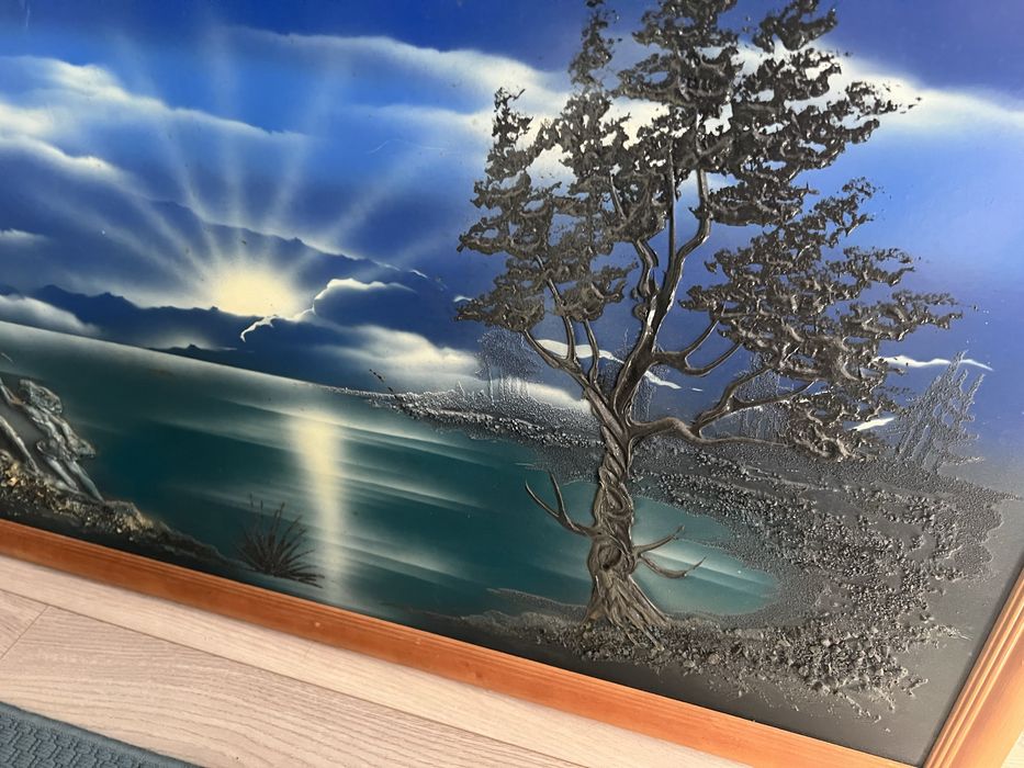 Tablou mare texturat si in relief 122x68cm