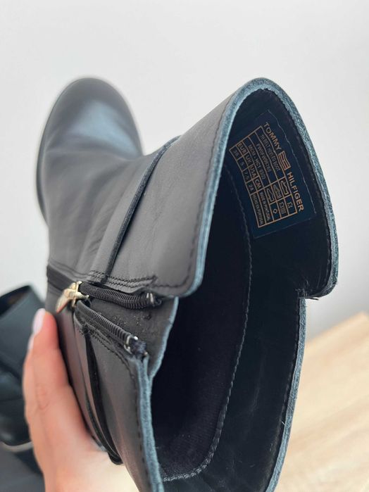 Botine Tommy Hilfiger, noi, marimea 38, din piele naturala