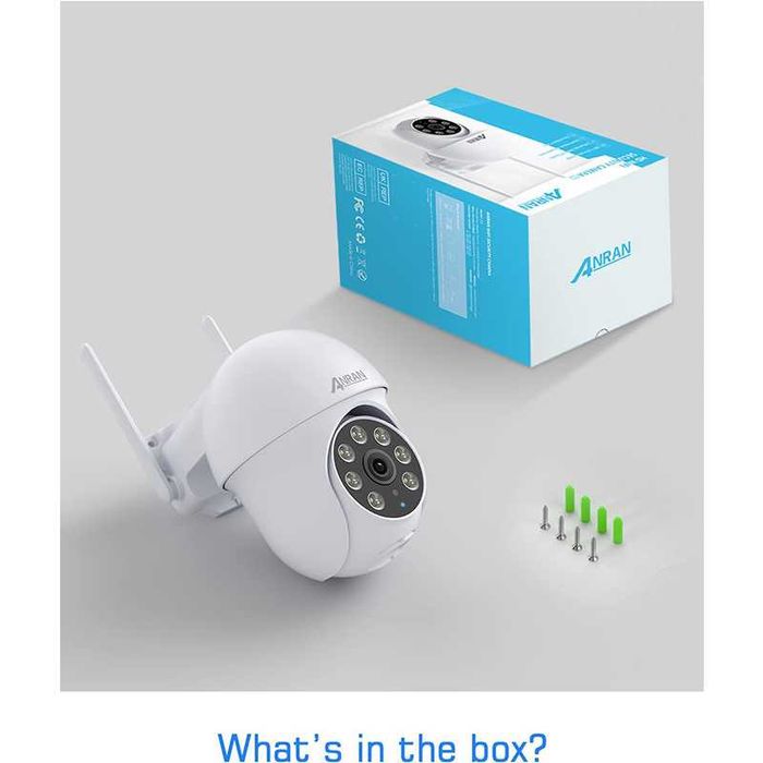 ANRAN 5MP PTZ WiFi FHD охранителна камера за видеонаблюдение IP66