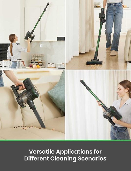 Вертикална Безжична прахосмукачка Vactidy V9 Pro, LED, Animal