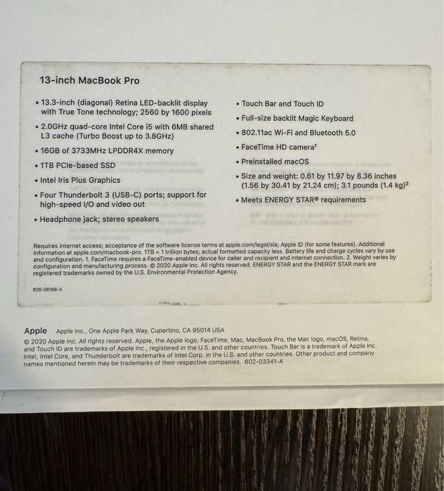 Macbook 13, 16 gb ssd 1TB в отличном состояний!