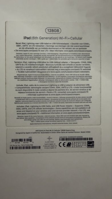 Ipad Generatia 6 cu celular si wifi 128GB