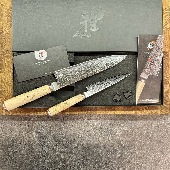 Set Cutit Miyabi Birchwood 5000MCD 200mm 130 mm Gyuto Petty japonez bucatar