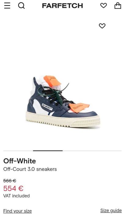 Off White - Adidaşi - Dimensiune: Shoes EU 42, UK 8, US 9