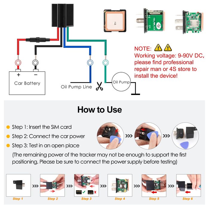 GPS TRACKER MICODUS 901 установка ичида
