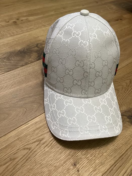 Шапка gucci white (бяла шапка гучи)