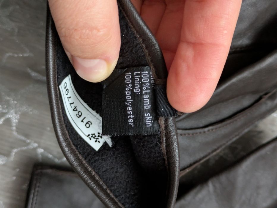 Мъжки кафяви кожени ръкавици