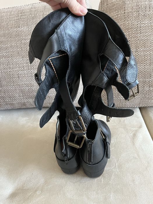 Екставагантни ботуши 36 номер от естествена кожа
