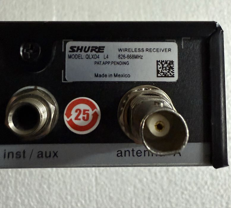 Vand risiver Shure QLXD4 ( Made in Mexico )